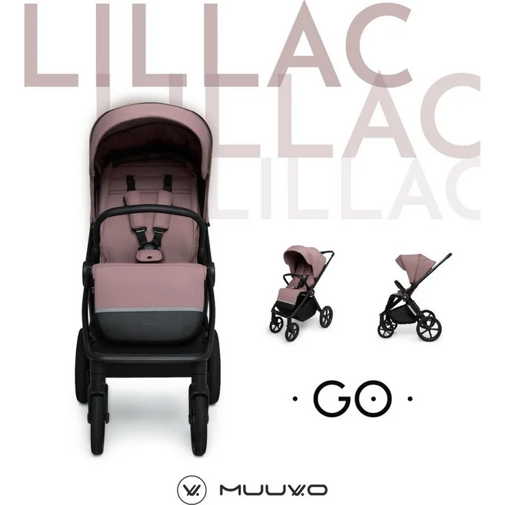 MUUVO Kinder-Buggy, leichter Buggy für Kinder ab 6 Monaten mit Sicherheitsgurt und Feststellbremse
