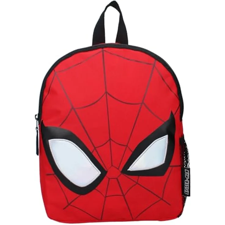 Vadobag Rucksack Spiderman Fluffy Friends, rot, für Kinder | Schule | Kindergarten, Maße 32 x 26 x 11 cm, gepolsterte und verstellbare Schultergurte – Bild 2