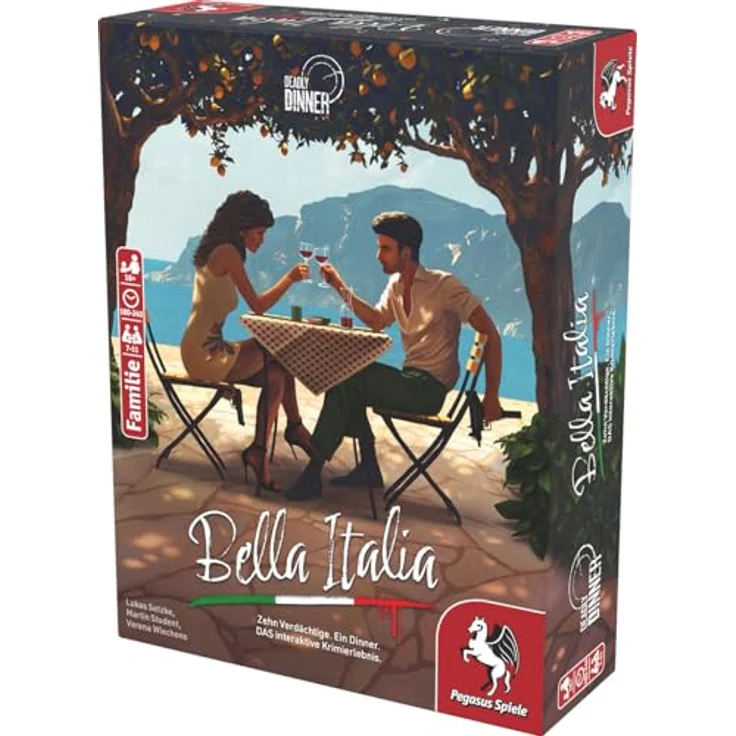 Pegasus Spiele 19015G Deadly Dinner-Bella Italia, Brettspiel für die ganze Familie – Bild 3