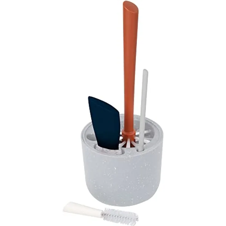 Boon MOD Baby Flaschenbürsten zur Reinigung - 4 Stück - Salbei - inkl. Flaschenreinigungsbürste, Strohhalm-Reinigungsbürste, Brustwarzenbürste und Detailbürste für Babyutensilien