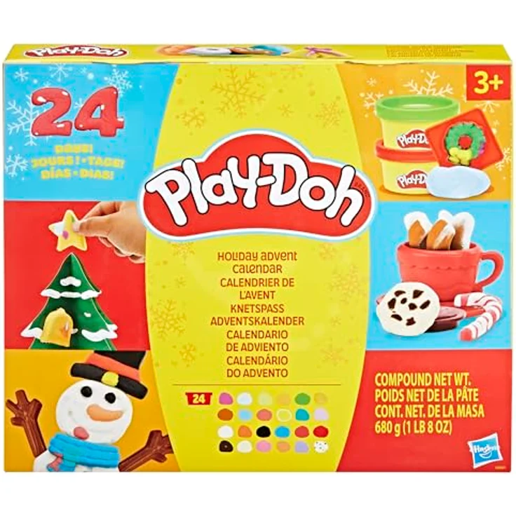 Hasbro Play-Doh Holiday Adventskalender, 24 Überraschungsgeschenke mit Play-Doh-Dosen und Zubehör – Bild 14