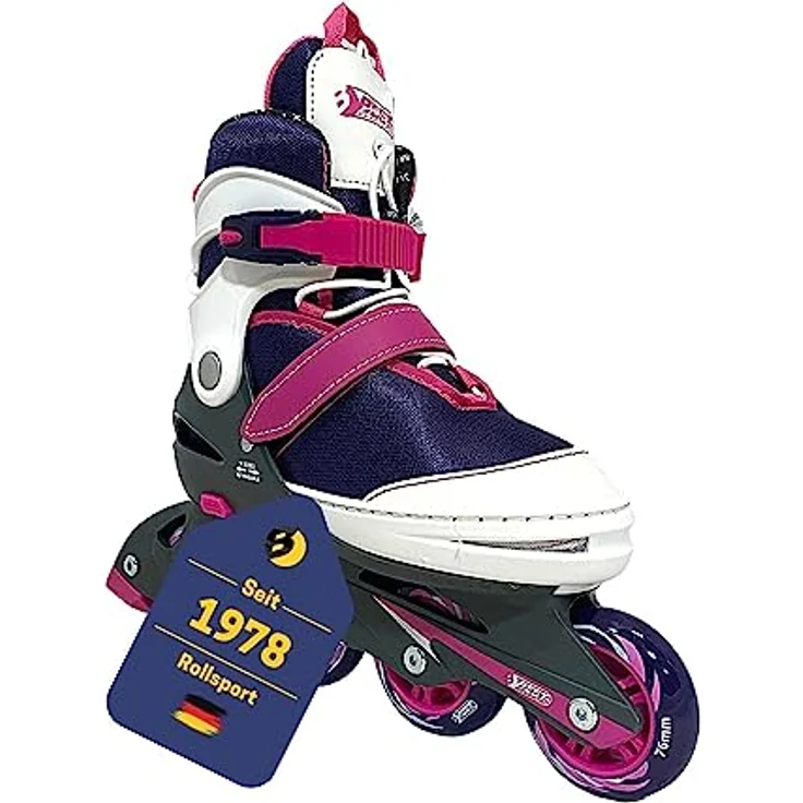 Best Sporting Inliner für Kinder 5-Fach größenverstellbar in lila/pink I Inline Skates Kinder mit ABEC-7 Kugellager I atmungsaktiver Air-Ventilation-Mesh I Inliner Mädchen – Bild 1