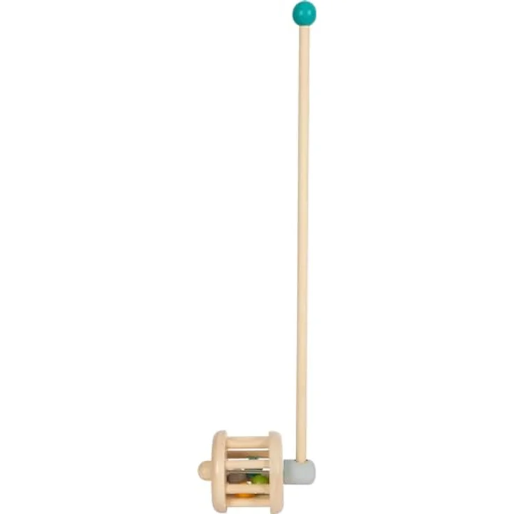 Small Foot - Wooden Push Figure Rattle, Babyspielzeug aus Holz, ergonomisches Design – Bild 2