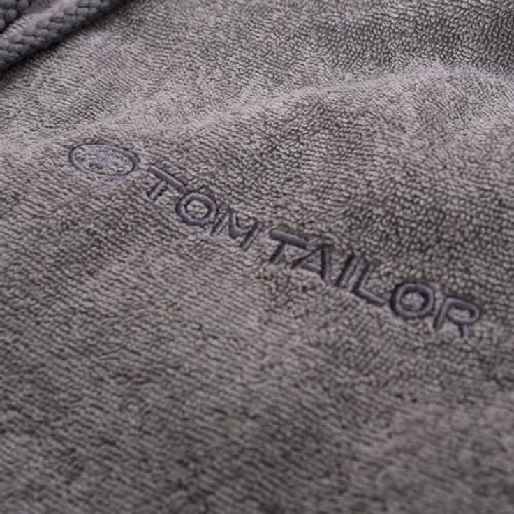 TOM TAILOR Bademantel Surfponcho mit Kapuze, S/M, Baumwolle, Unisex, Logostickerei, Bauchtasche – Bild 4