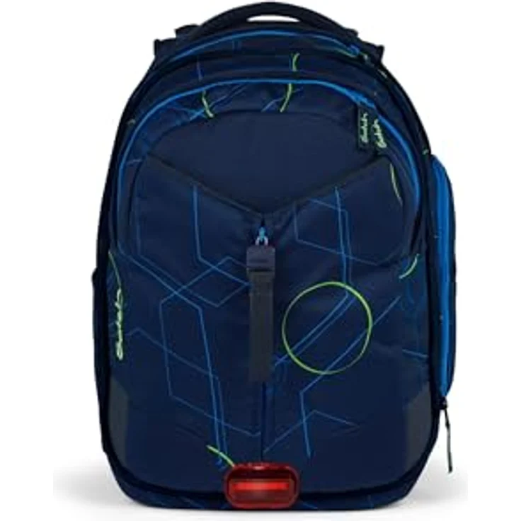 Satch Schulrucksack match, erweiterbarer Rucksack mit 5 Liter Volumenerweiterung, ergonomisch anpassbar, reflektierend, blau – Bild 7