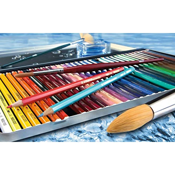 STABILO aquacolor Aquarell-Buntstift - 36er Pack - mit 36 verschiedenen Farben - Hochwertiger, wasservermalbarer Buntstift – Bild 4