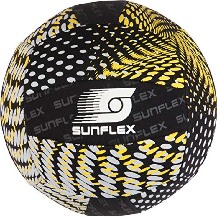 Sunflex Beachvolleyball Ball Splash, Größe 5, schwarz, elastisch und robust, inkl. Pumpe – Bild 2