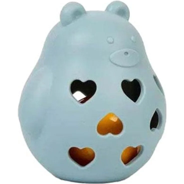 Bigjigs Honey Bear Rattle, Babyspielzeug aus lebensmittelechtem Silikon, pastelblau, 12 cm – Bild 5