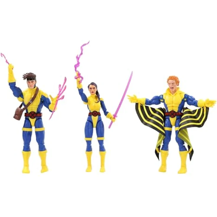 Hasbro Marvel Legends Series - X-Men 3er-Pack Actionfiguren (Gambit, Marvels Banshee & Psylocke) mit Premium Design, 15 cm, 13 Accessoires – Bild 9