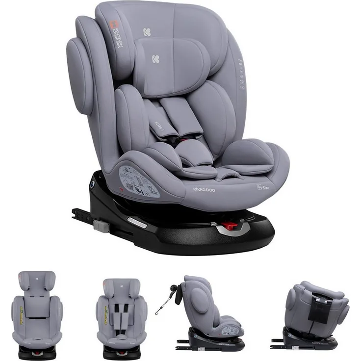 Kikkaboo Autokindersitz Kindersitz i-Felix i-Size, bis: 36 kg, (40-150cm) Isofix Top Tether 360 Grad Drehung, wählbarer Bezug