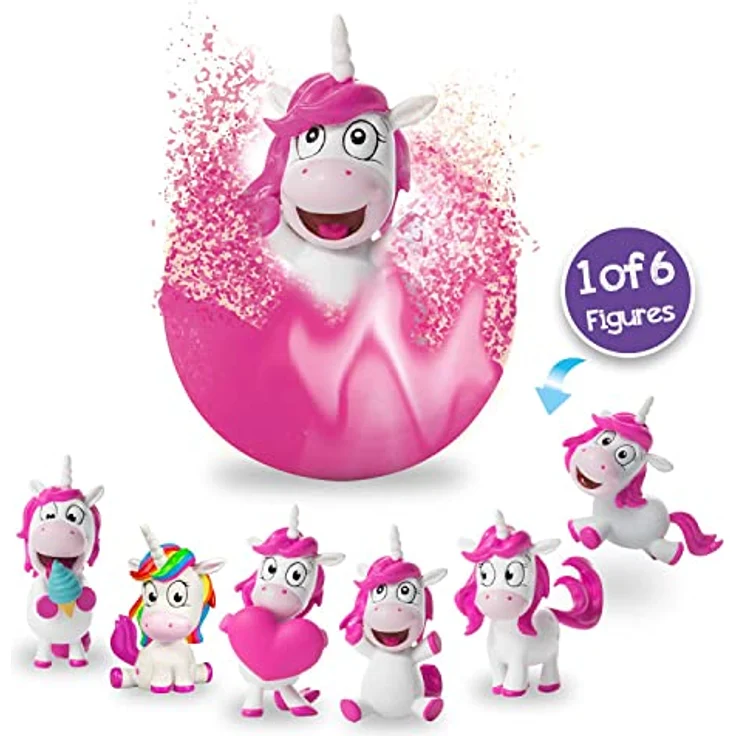 Craze INKEE Unicorn | Badebombe Kinder mit Überraschung, Badekugel 100g mit Einhornfiguren, Pop-Corn Duft - Preisvergleich – Bild 3