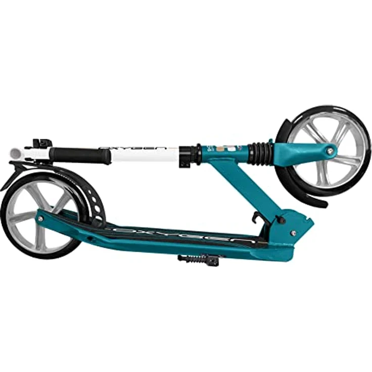 Skids Control Oxygen 2-Rad Kinderroller, Faltbar mit Fußbremse, Schwarz/Blaugrün aus Aluminium – Bild 4