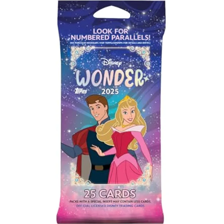 Topps 2025 Disney Wonder, Fat Pack mit 25 Sammelkarten