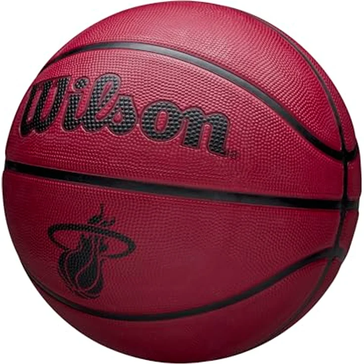 Wilson NBA Team Tribute Solid Basketball, drei Schichten Karkassendesign, Miami Heat – Bild 3