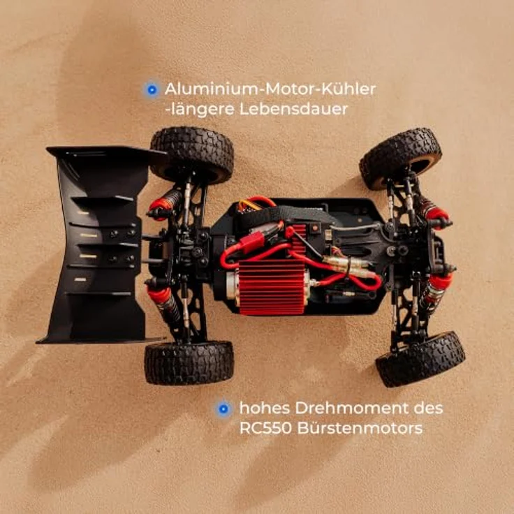 Overmax X-Atrox RC Auto 1:14 4WD Offroad Stadium Truck, Höchstgeschwindigkeit bis 50 km/h, Li-Po 1800 mAh, RTR, multifunktionaler Controller – Bild 2