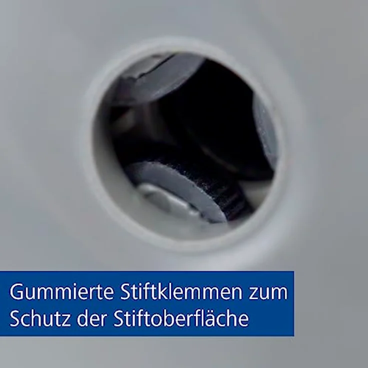 STAEDTLER Kurbel-Spitzmaschine Mars, für runde und kantige Stifte bis zu 11,6 mm Ø, Befestigungszwinge für den Schreibtisch, automatischer Spitz-Stopp, hochwertiger Metallfräser, 501 180 – Bild 5