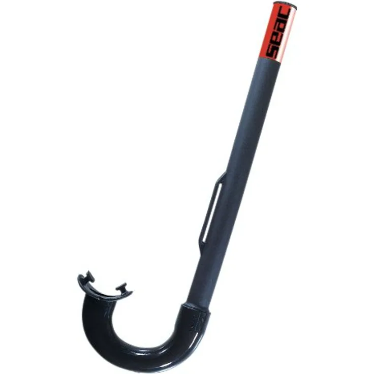Seac Corrugato Schnorchel mit Endstück, Schwarz, No talla