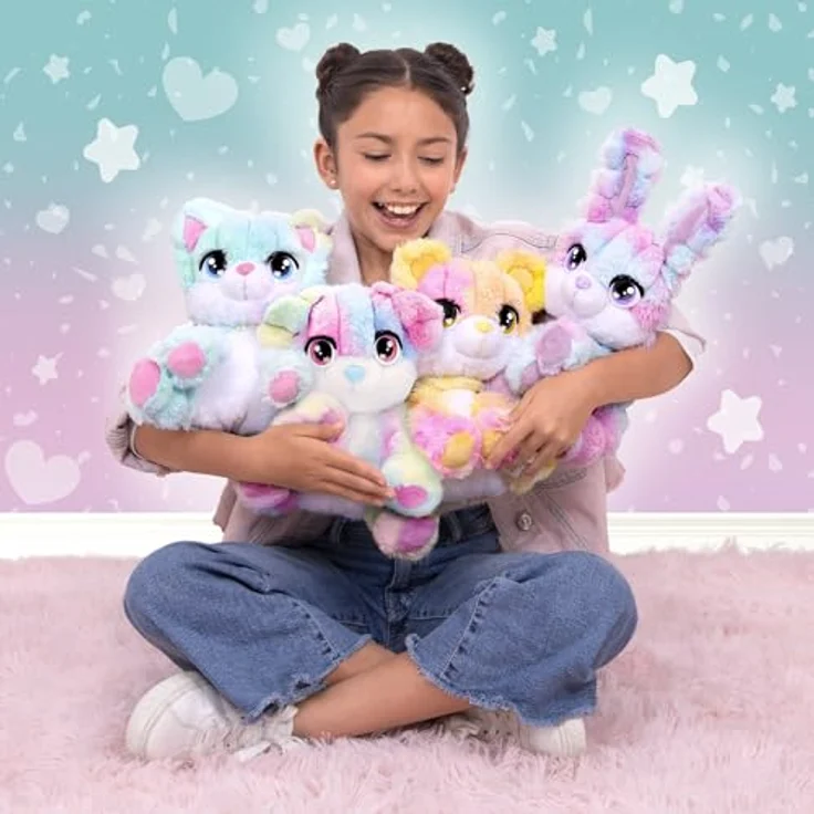 IMC TOYS Baumwolle Cuties 926301, Plüschtier groß Hase, 30 cm, pink/blau/weiß, super weich und kuschelig, für Kinder ab 2 Jahren – Bild 4