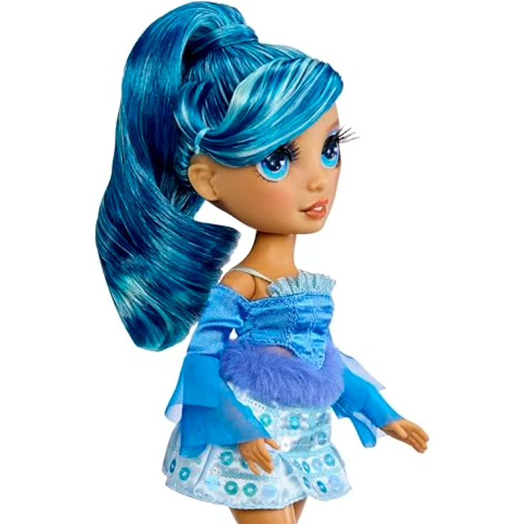 Rainbow High Pretty in Paris Skyler Bradshaw, 28 cm große Modepuppe in Blau mit Welpen, Handtasche und Accessoires, beweglich, für Kinder von 4 bis 12+ Jahren – Bild 4