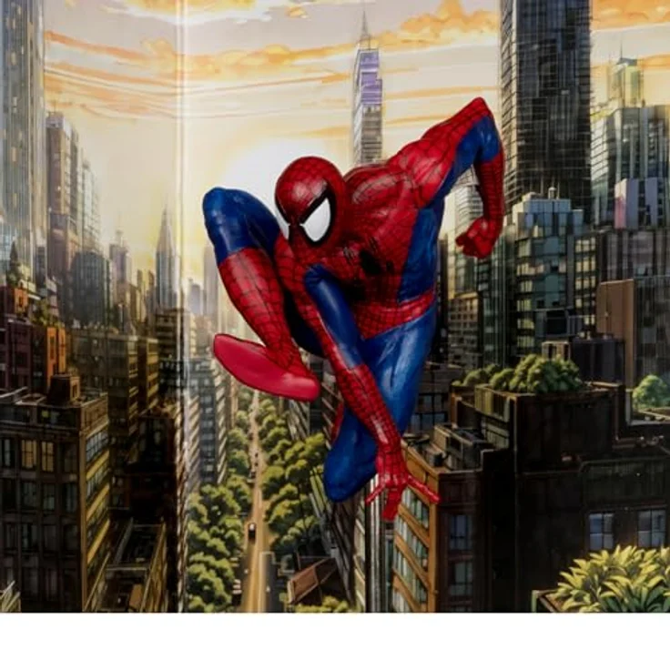 McFarlane Toys Marvel Spider-Man Figur 1:10 mit Szene, inspiriert von Spider-Man Ausgabe #6, inklusive Sammelkarte – Bild 2