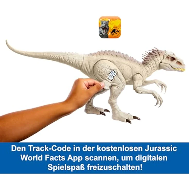 JURASSIC WORLD Indominus Rex - Interaktives Dinosaurier-Spielzeug mit Tarnfunktion und Kampfmodus, für Kinder ab 4 Jahren, HNT64 – Bild 5