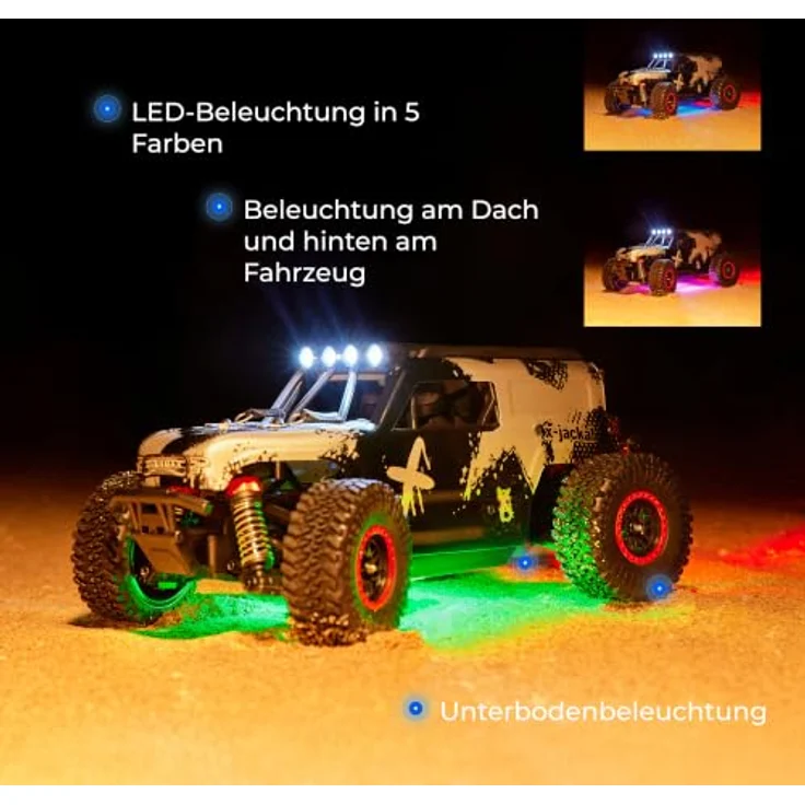 Overmax X-Jackal Ferngesteuertes RC Auto Monster Truck 1:20, 4WD, bis 30 km/h, LED-Beleuchtung, 600 mAh Li-Ion Akku, 2,4 GHz – Bild 3