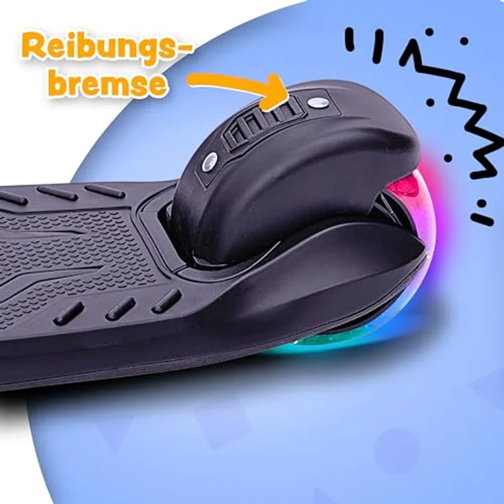 Apollo Kinderscooter KidsPro4 LED Roller - Schwarz, höhenverstellbar, mit leuchtenden LED-Rollen, belastbar bis 60 kg – Bild 5