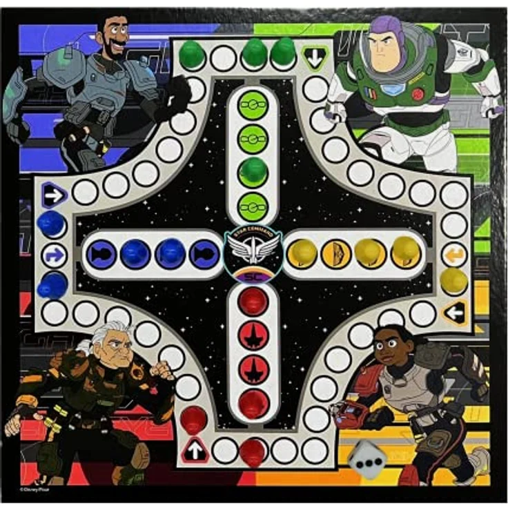 Cartamundi Lightyear Games Compendium, Brettspiel mit 4 Klassikern: Neun Männer Morris, Zugluft, Ludo, Leitern, für 2+ Spieler, geeignet für Kinder ab 4 Jahren – Bild 3