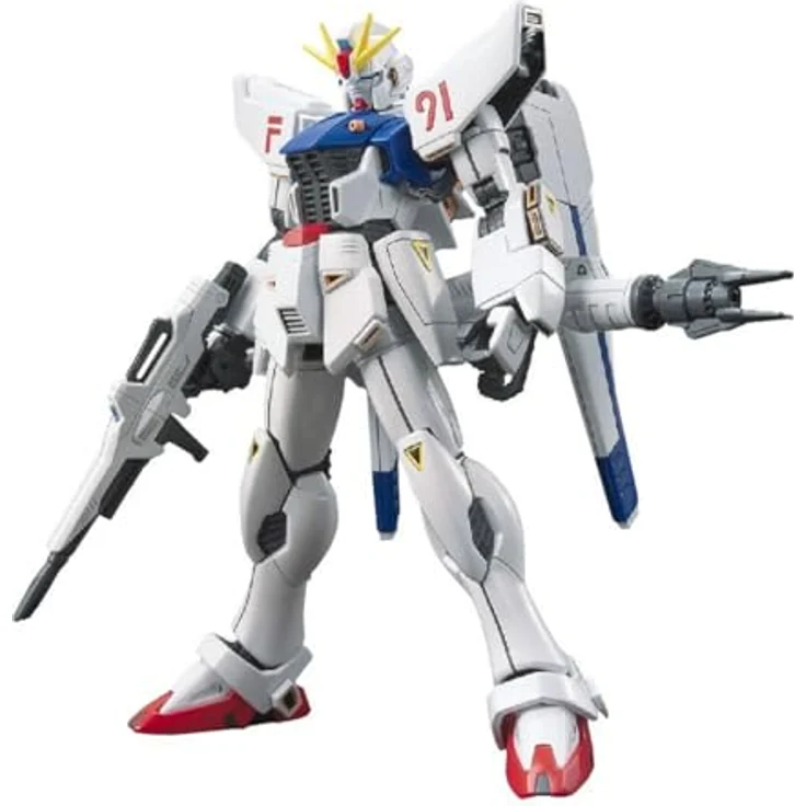 BANDAI SPIRITS HGUC Gundam F91 Action Figur, sammelbare Modellbau-Figur mit 7 Läufern, kein Kleber erforderlich, farbcodiert – Bild 1