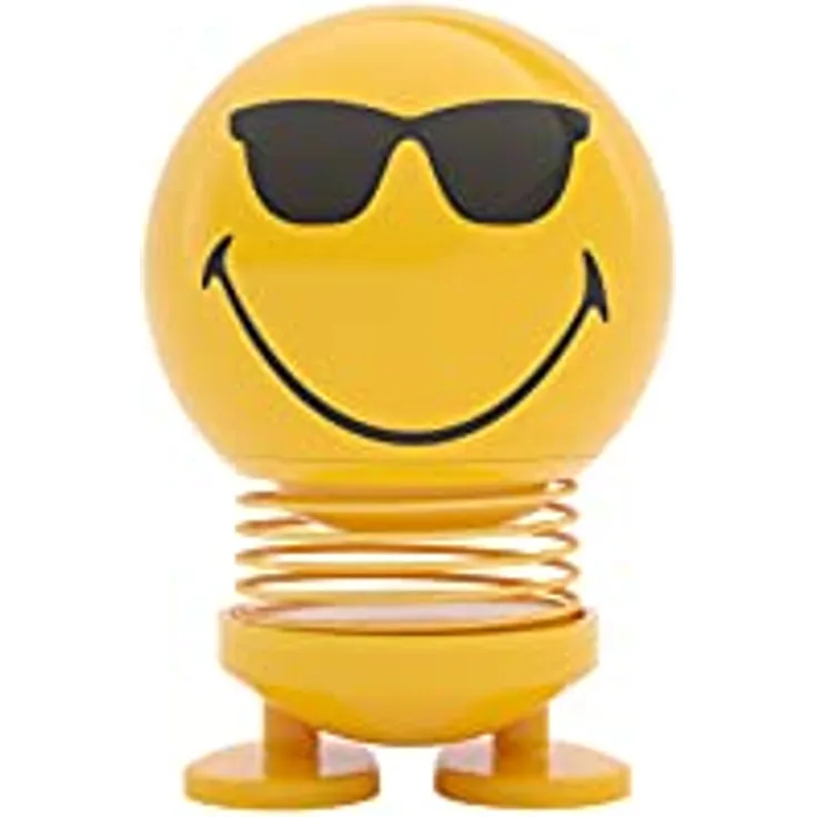 Hoptimist Smiley Cool S Yellow, fröhliche Sammelfigur mit Sonnenbrille, 6,6 cm hoch