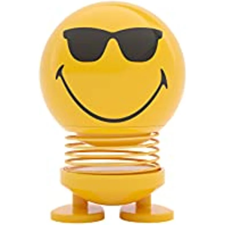 Hoptimist Smiley Cool S Yellow, fröhliche Sammelfigur mit Sonnenbrille, 6,6 cm hoch – Bild 1