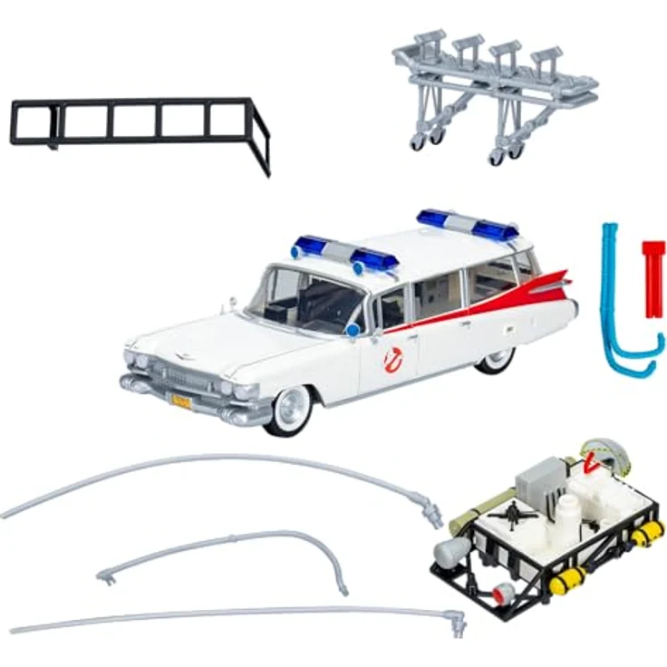 Hasbro Ghostbusters Plasma Series Ecto-1 (1984), Spielzeugfahrzeug mit beweglichen Rädern und öffnenden Türen, kompatibel mit 9,5 cm Actionfiguren – Bild 13
