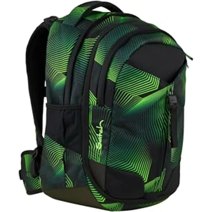 Satch Schulranzen MATCH Seismic Green, ergonomisch, 30 + 5 Liter, Kollektion 2025 – Bild 4