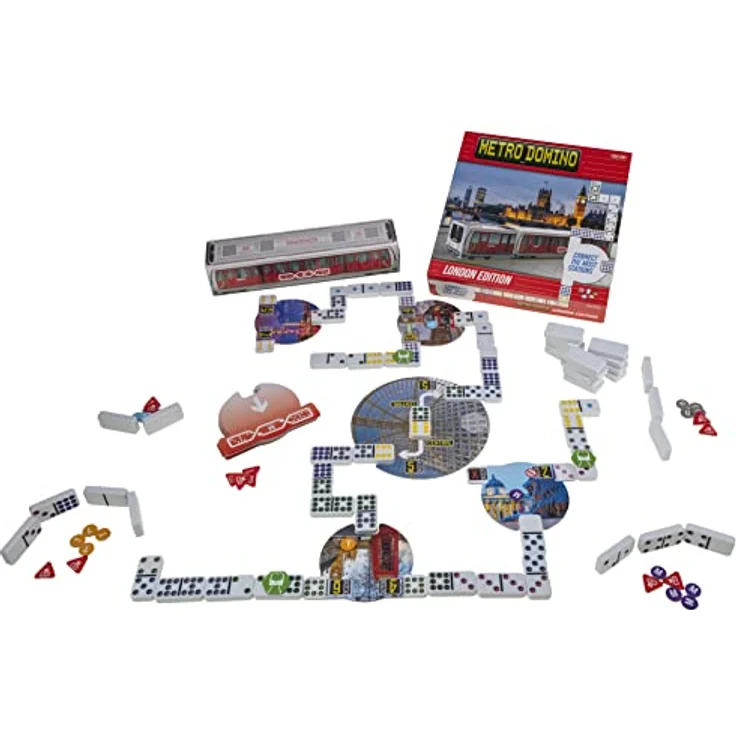 Tactic Metro Domino London, Legespiel mit doppelten Dominosteinen, FSC-zertifiziert, hergestellt in Finnland – Bild 3