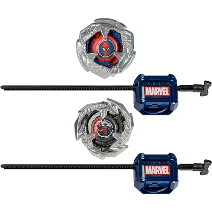 Beyblade Venom Spinne G0288es0, Sammlung mit 2 Kreisel und X-Celerator Beschleunigungssystem, Silber, One Size – Bild 2