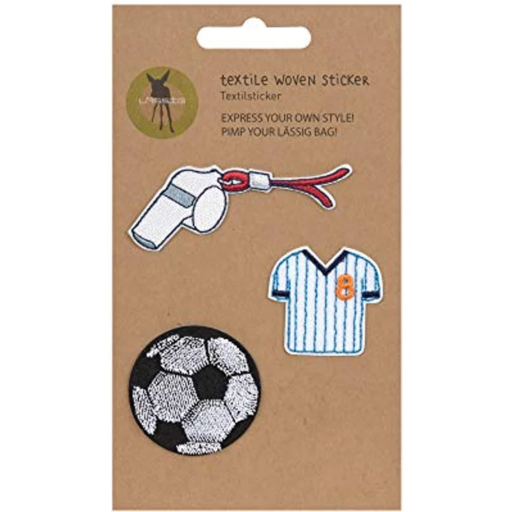 Lässig Textil-Sticker (3 Stk) - Schul Set Unique, Fussball – Bild 2