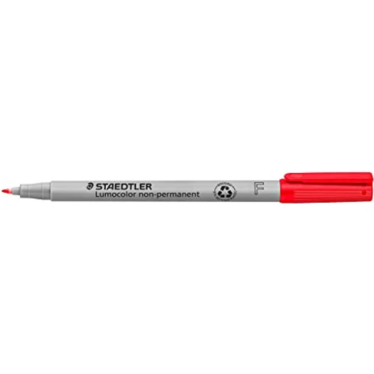 STAEDTLER Lumocolor Folienstifte rot 0,6 mm non-permanent, 10 Stück - lichtbeständig, schnell trocknend, Airplane safe – Bild 2