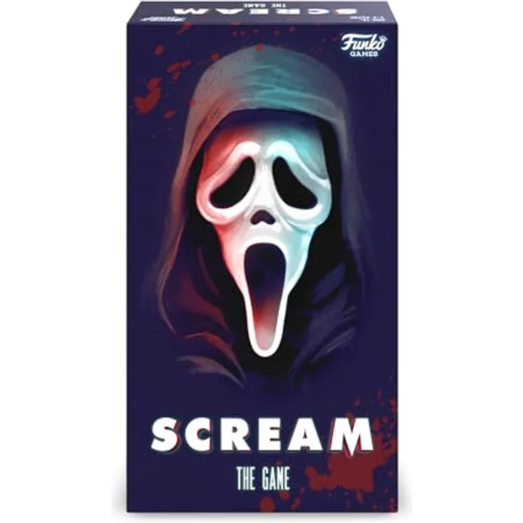 Funko Games Scream The Game, Brettspiel in Englisch für 3-8 Spieler, kooperatives Strategiespiel mit Ghost Face und App-Kompatibilität