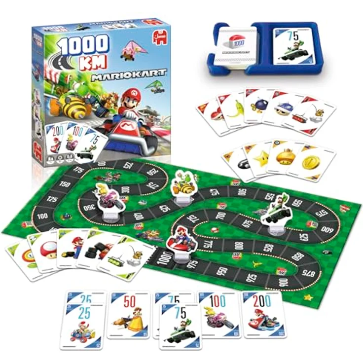 Jumbo 1000KM - Mario Kart, Brettspiel für die Familie mit einfache Regeln und spannendem Rennen – Bild 2