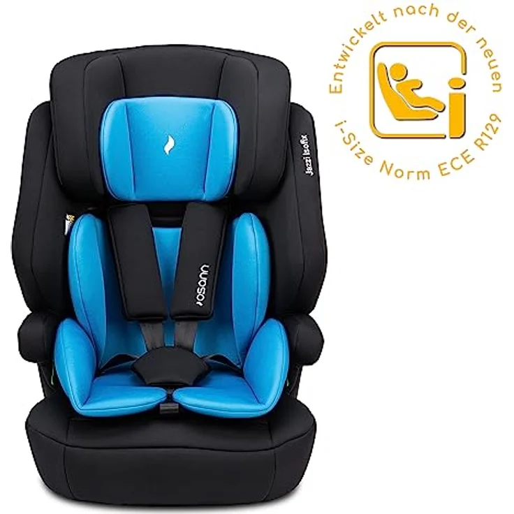 Osann Autokindersitz Jazzi Isofix, mitwachsender Kindersitz für Kinder von 76 bis 150 cm, sicher und komfortabel - schwarz – Bild 4