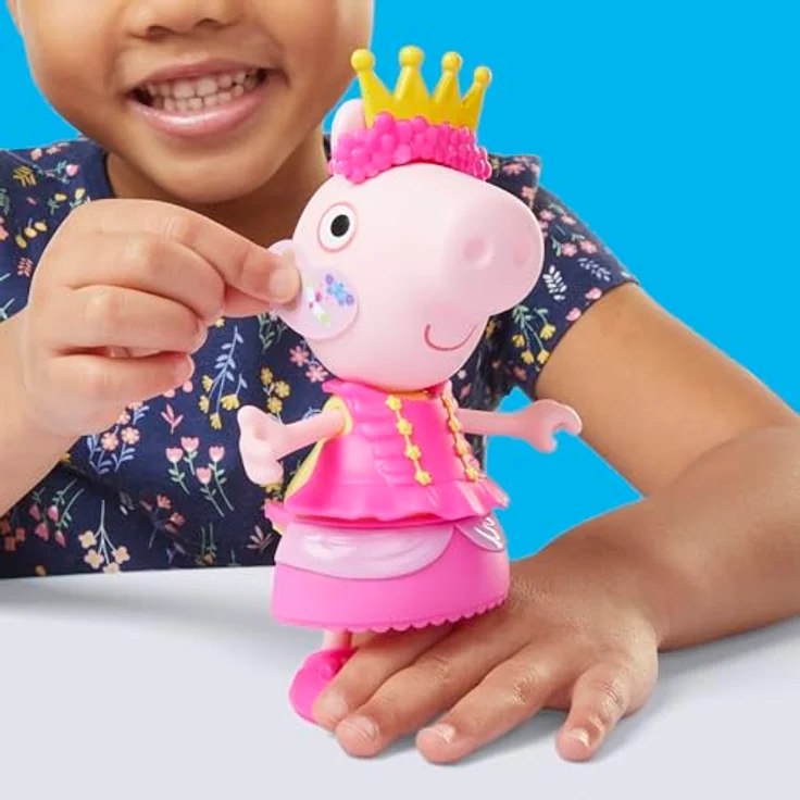 Hasbro Peppa Pig Peppas Anziehspaß-Kleiderschrank, Spielset mit 15 cm Peppa Figur, 14 Accessoires, drehbarem Ständer und Aufklebern,für Kinder ab 3 Jahren – Bild 6