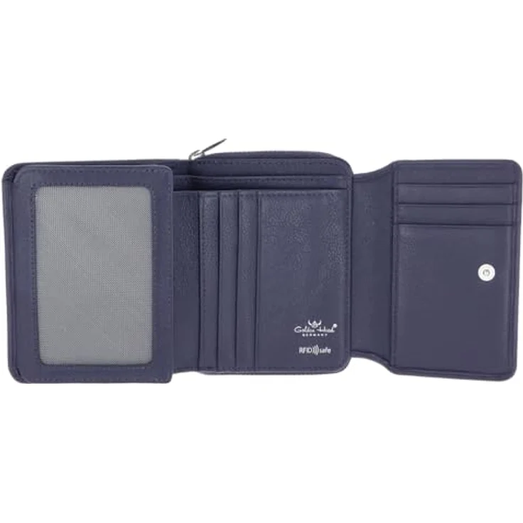 Golden Head Madrid Geldbörse RFID, 100% Leder, 11,5 cm, blau – Bild 2