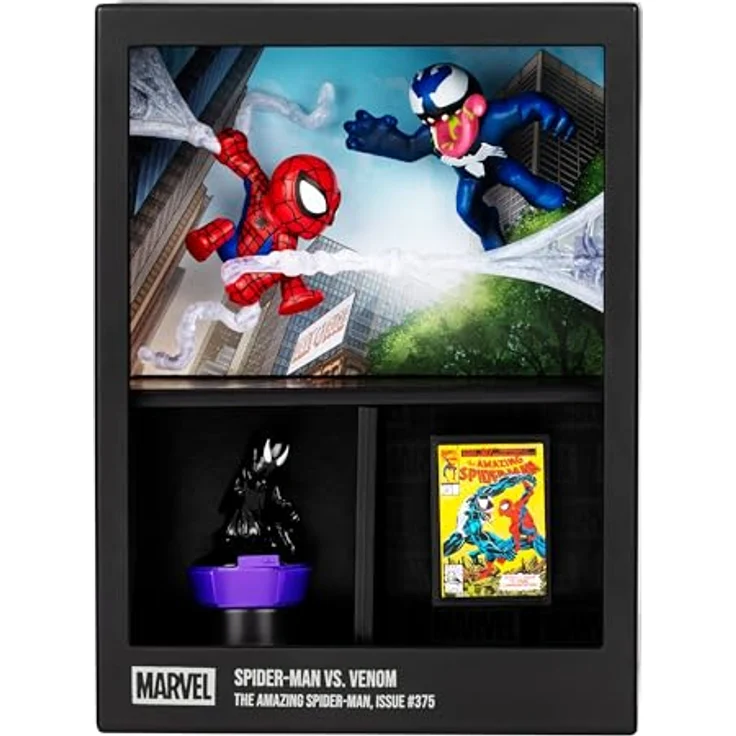 Fandrop MV02 - Spider-Man VS. Venom Diorama mit Artefakten und Szenenmarker, Elite-Display für Marvel-Sammler – Bild 2