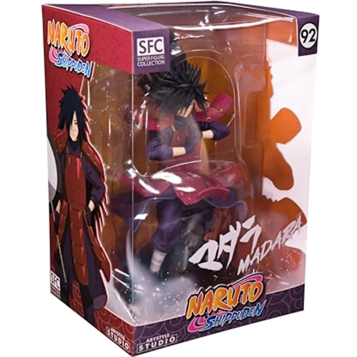ABYstyle Studio Naruto Shippuden Figurine Madara Uchiha, detaillierte Sammelfigur in imposanter Pose, präsentiert in Fensterbox – Bild 1