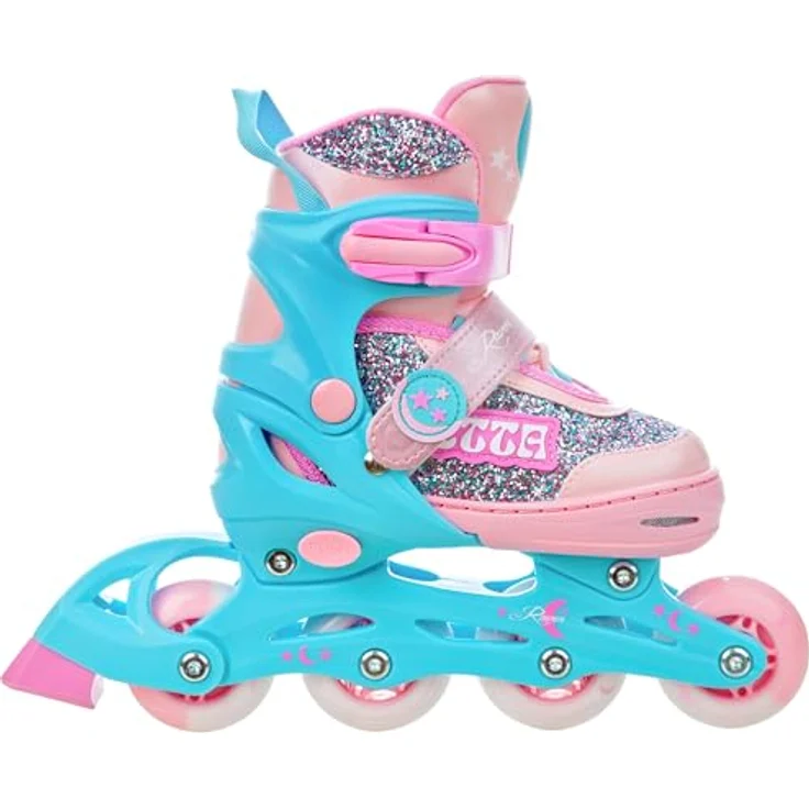 RAVEN Inline Skates Inliner für Kinder Mädchen verstellbar (Etta Blue/Pink, 27-30 (16,5cm-18,5cm)) - Verstellbare Rollschuhe mit belüftetem Innenschuh und Double-Shock-Absorbing-System – Bild 5