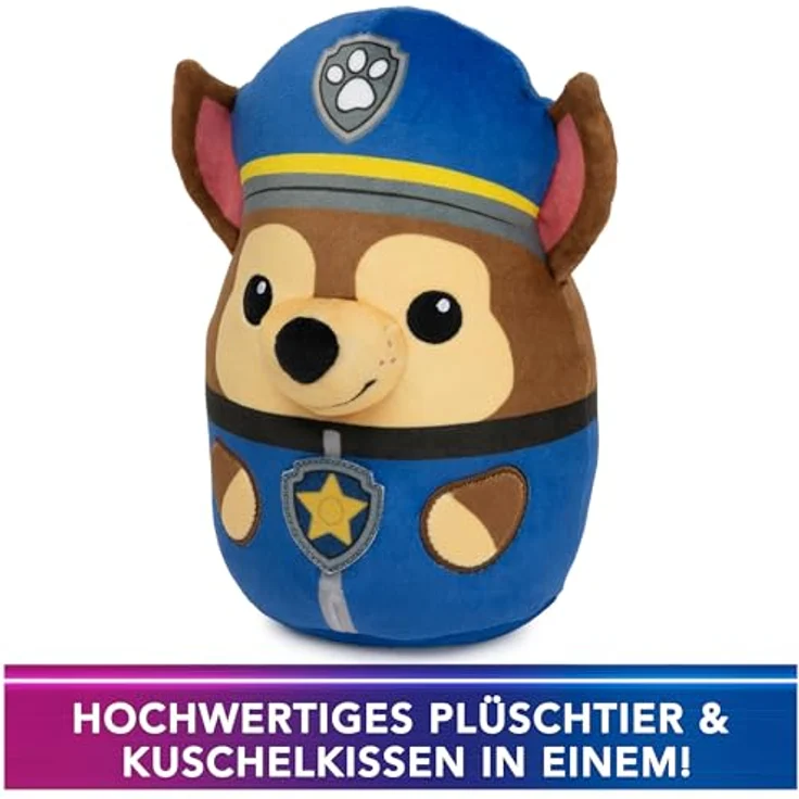GUND PAW Patrol Trend Squishy Chase, 20 cm Plüschtier zum Spielen und Kuscheln, im Original-Look der TV-Serie, empfohlen ab 1 Jahr – Bild 3