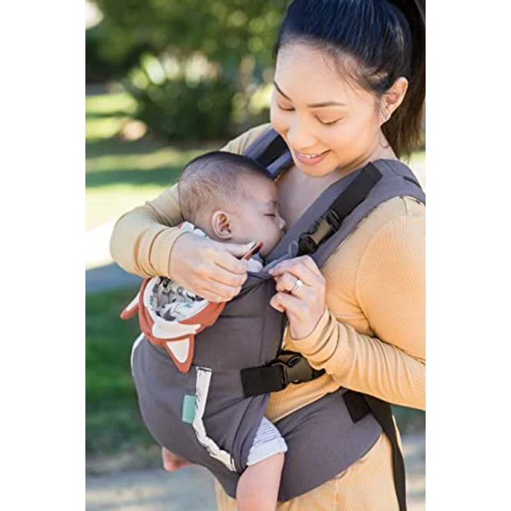 Infantino Cuddle Up Babytrage – Ergonomische Babytrage mit Fuchs-Kapuze und verstellbaren Schultergurten – Für Säuglinge und Kleinkinder von 5,4-18 kg – Bild 5