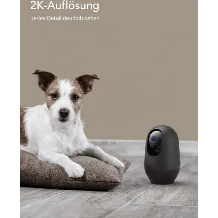 nooie Babyphone mit Kamera 2K, 360° WLAN Überwachungskamera, Nachtsicht, Zwei-Wege-Audio, Bewegungsverfolgung, kompatibel mit Alexa/Google Home, SD-Kartenspeicher bis 128 GB – Bild 2