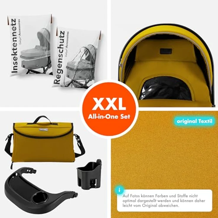 Daliya FLEXI-PRO M 2in1 Kombikinderwagen & Buggy mit Memory-Knöpfen, großem Einkaufskorb, leichtem Aluminiumrahmen und wetterfestem Schutz - einhändig abnehmbare Babywanne, höhenverstellbarer Schieber – Bild 3