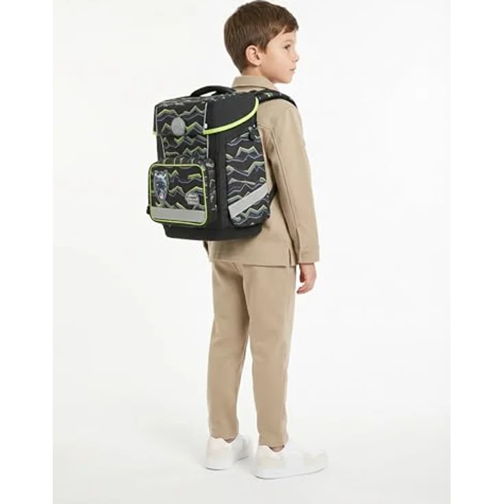 SCHOOL-MOOD Champion Maxx Pro Schulranzen-Set 6-teilig, höhenverstellbar, 22 L, 1,1 kg – Motiv Finn (Panther) für Grundschule 1.–4. Klasse, Modell 2026 – Bild 2